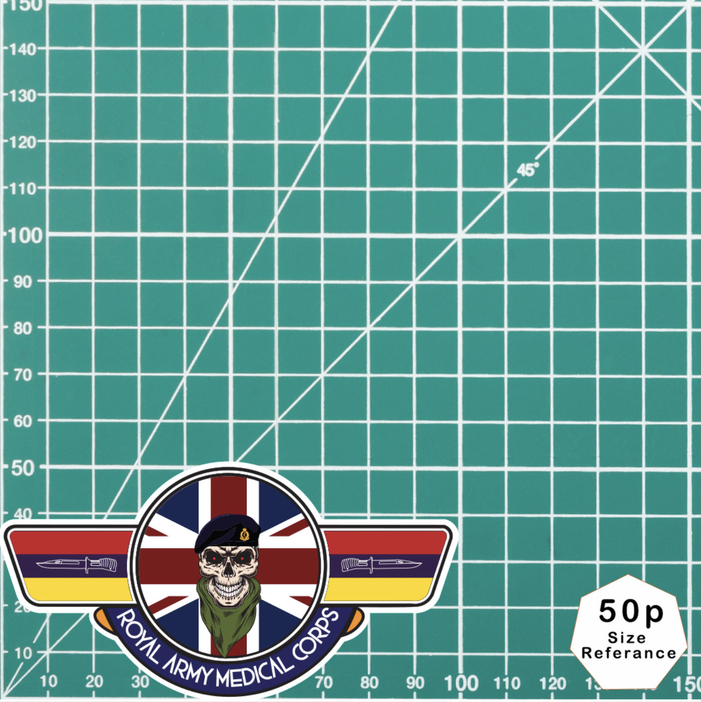Royal Army Medical Corps RAMC UV Laminated Vinyl Sticker - Wings redplume