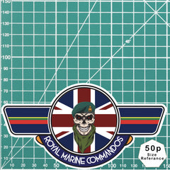 Royal Marines UV Laminated Vinyl Sticker - Wings redplume