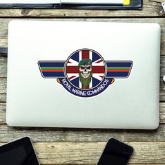 Royal Marines UV Laminated Vinyl Sticker - Wings redplume