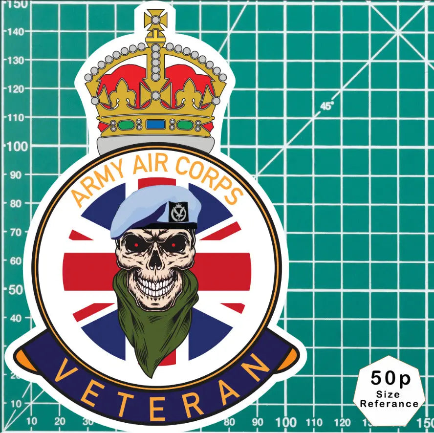Army Air Corps Regiment UV Laminated Decal redplume