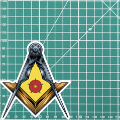Lancashire Masonic Stickers Square & Compass Union Vinyl Decals redplume