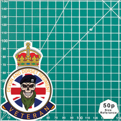 Devon and Dorset Regiment UV Laminated Decal redplume