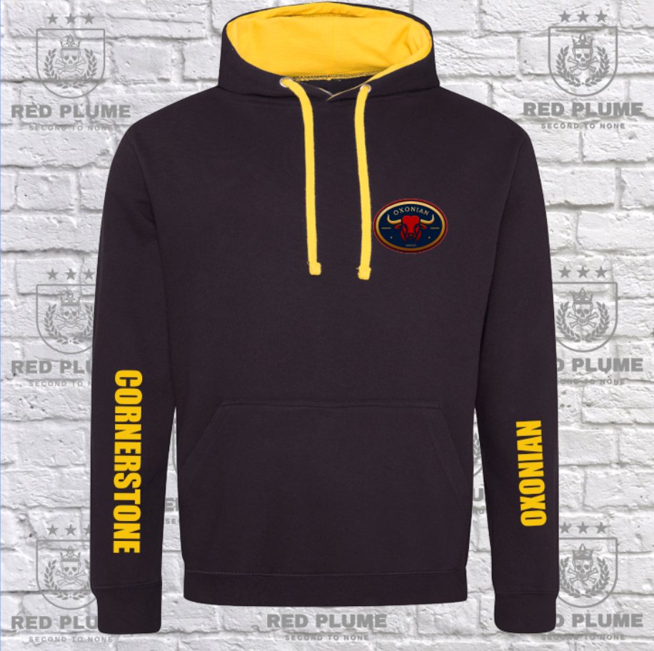 Gold and Black Oxonian Chapter Hoodie - Red Plume