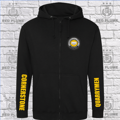 Quarrymen Cornerstone Chapter Logo Zoodie/Hoodie - Red Plume