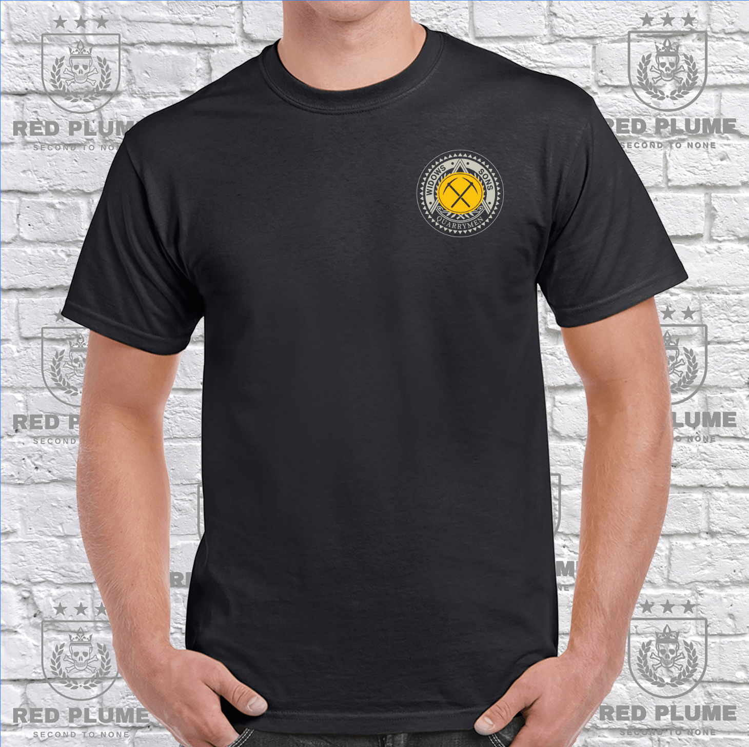 Quarrymen Widows Sons T Shirt - Red Plume