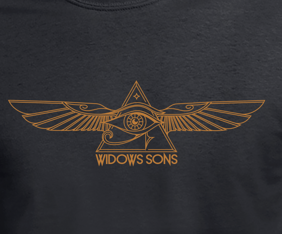 Widows Sons Eye T-Shirt & Sticker Combo - Red Plume