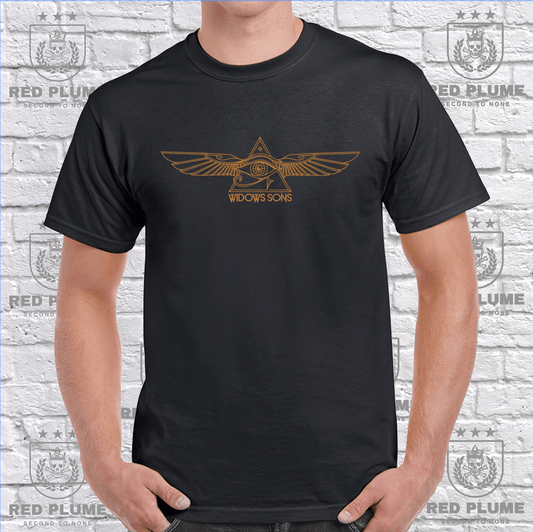 Widows Sons Eye T-Shirt & Sticker Combo - Red Plume