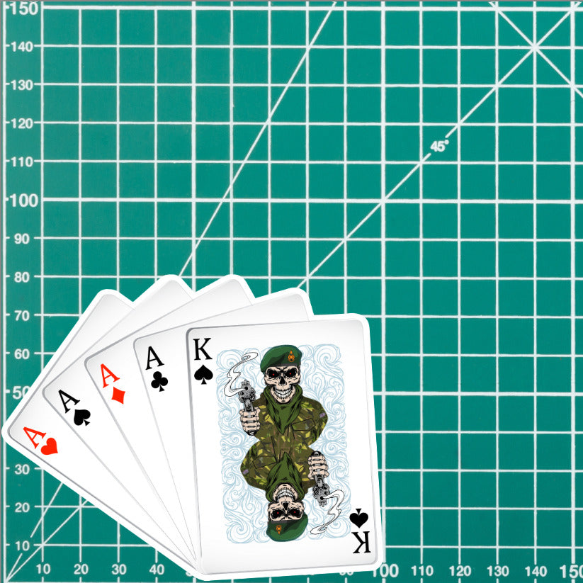 Royal Marine Commandos King & Aces Waterproof Vinyl Sticker/Decal 10cm redplume