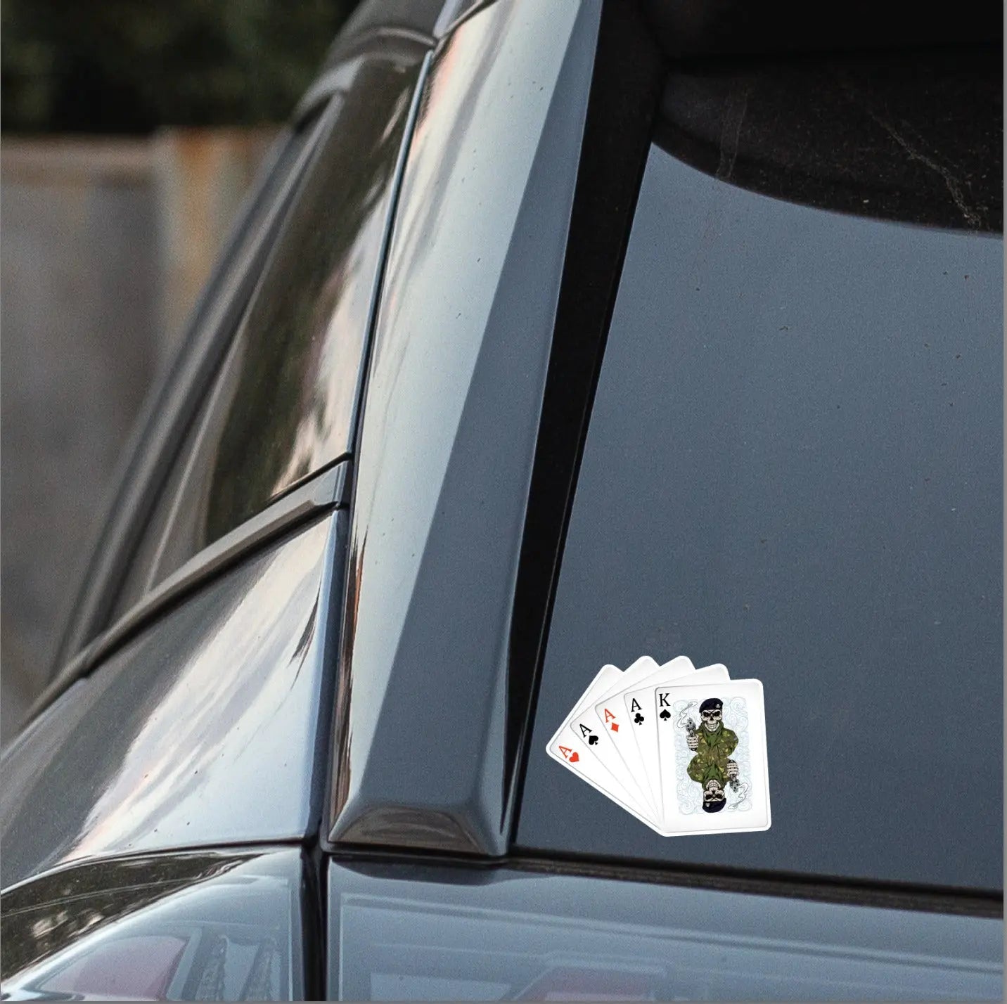 17th 21st Lancers King & Aces Waterproof Vinyl Sticker/Decal 10cm redplume