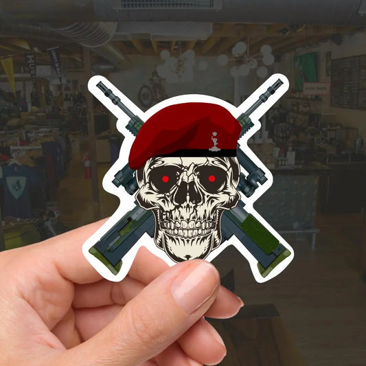 216 Parachute Squadron, Royal Signals High-Quality Vinyl Sticker - 100mm redplume