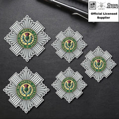 5 x Scots Guards Vinyl Stickers - 2x 75mm, 3x 50mm redplume