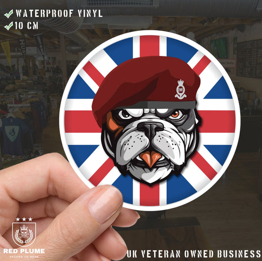7 Royal Horse Artillery British Veteran Bulldog Decal - 10cm Vinyl Sticker redplume