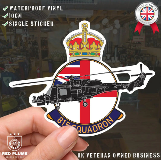 Air Fleet Arm 815 Squadron Badge Vinyl Sticker - Wildcat redplume