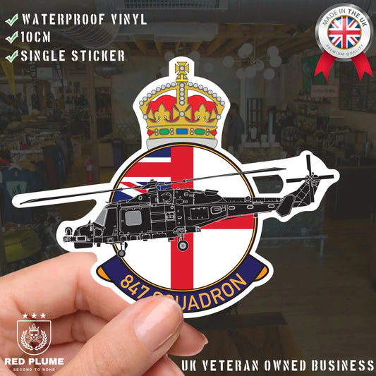 Air Fleet Arm 847 Squadron Badge Vinyl Sticker - Wildcat redplume