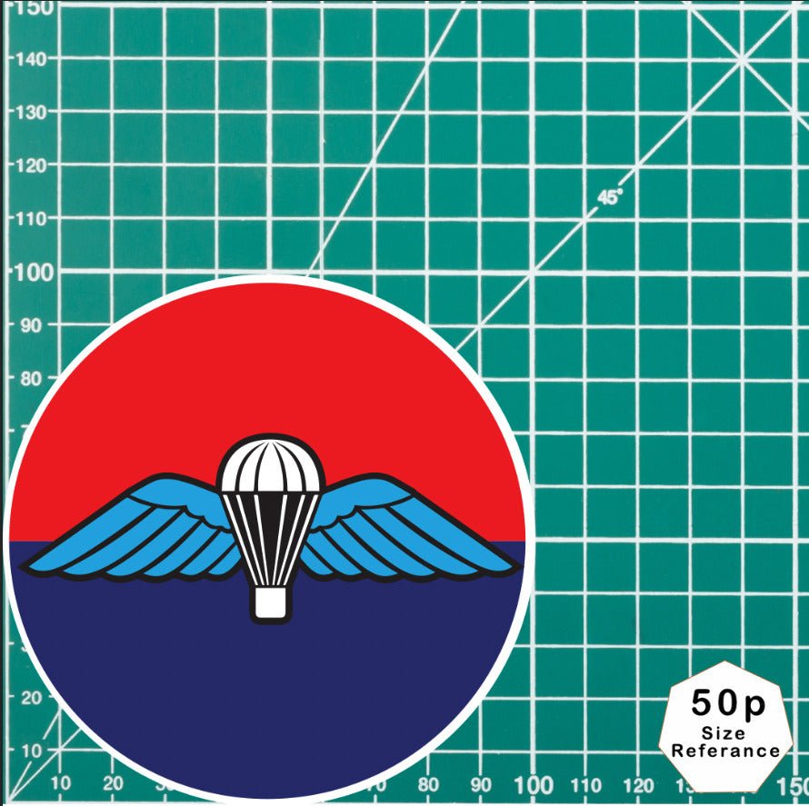 Airborne Royal Artillery Sticker 7RHA - 10cm - Waterproof Vinyl - WINGS redplume