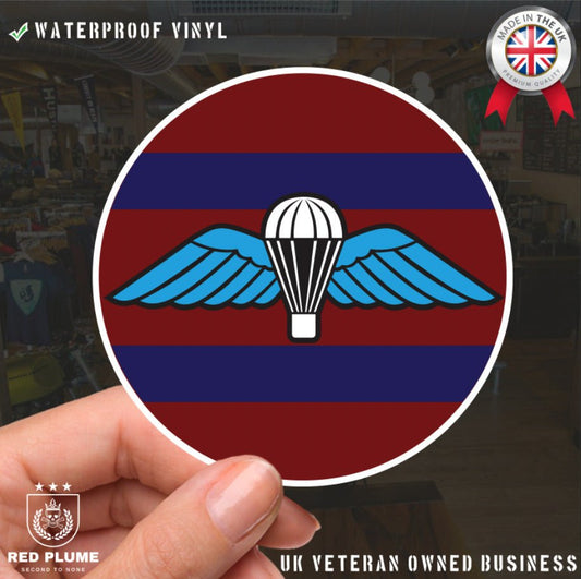 Airborne Royal Engineers Sticker/Decal - 10cm - Waterproof Vinyl - WINGS redplume