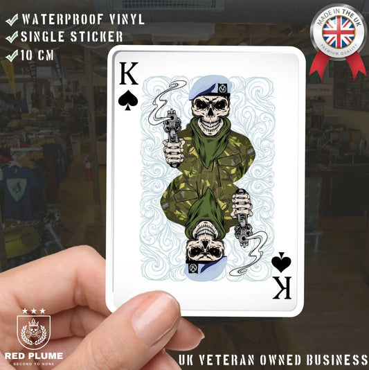Army Air Corps AAC King of Spades Waterproof Vinyl Sticker/Decal 10cm redplume