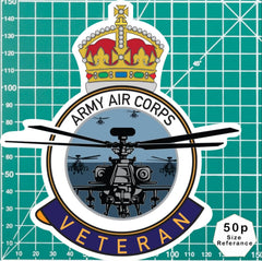 Army Air Corps AAC Veteran UV Laminated Apache Decal/Sticker redplume