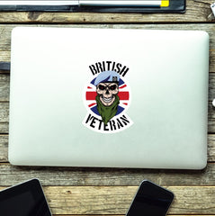 Army Air Corps AAC Veteran Waterproof Vinyl Decal/Sticker Skull and Union Jack redplume