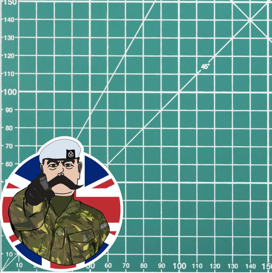 Army Air Corps AAC Vinyl Waterproof Sticker, Lord Kitchener Design redplume