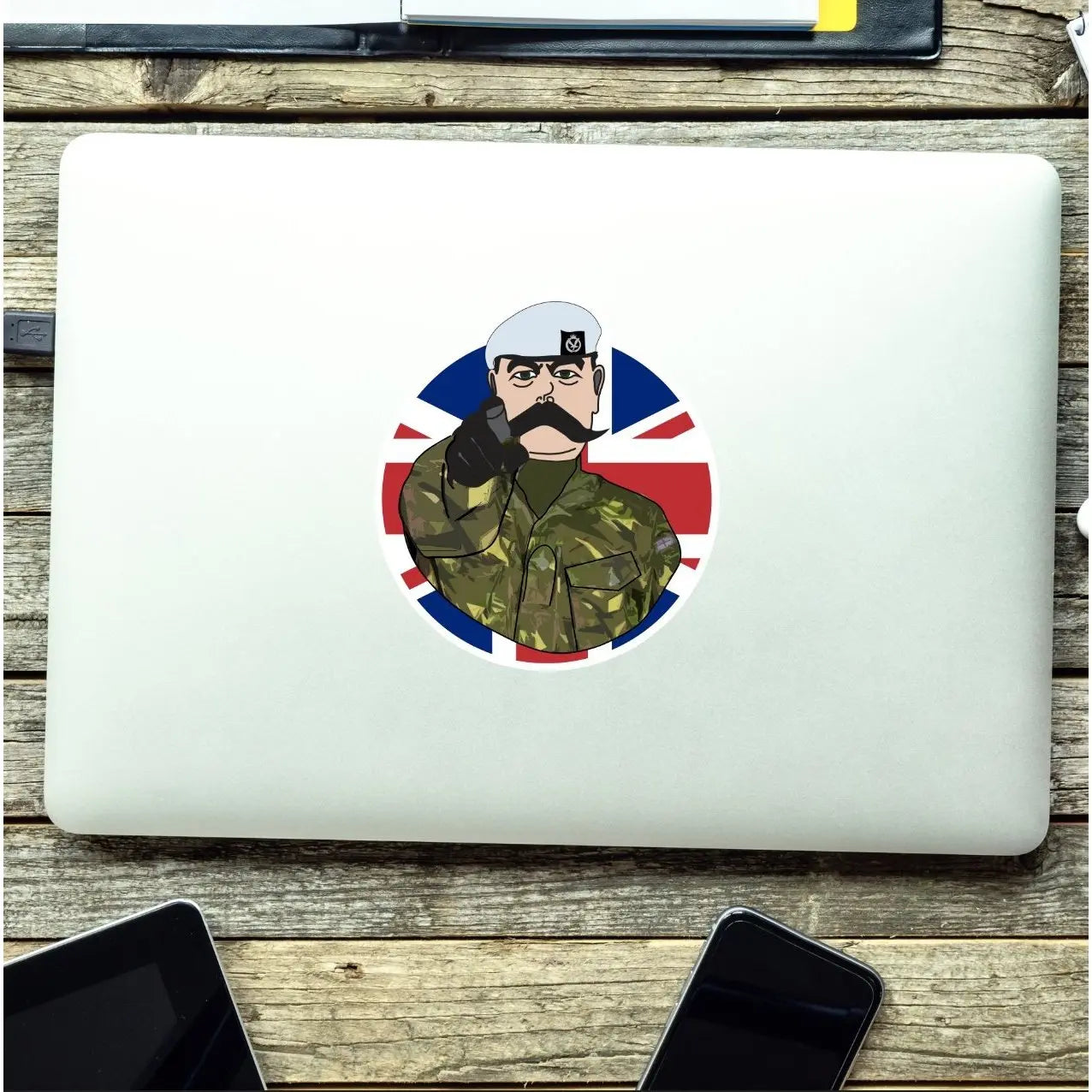 Army Air Corps AAC Vinyl Waterproof Sticker, Lord Kitchener Design redplume