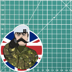 Army Air Corps AAC Vinyl Waterproof Sticker, Lord Kitchener Design redplume