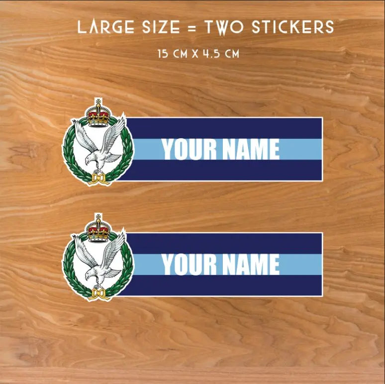 Army Air Corps AAC Waterproof Vinyl Name Stickers - Personalised redplume