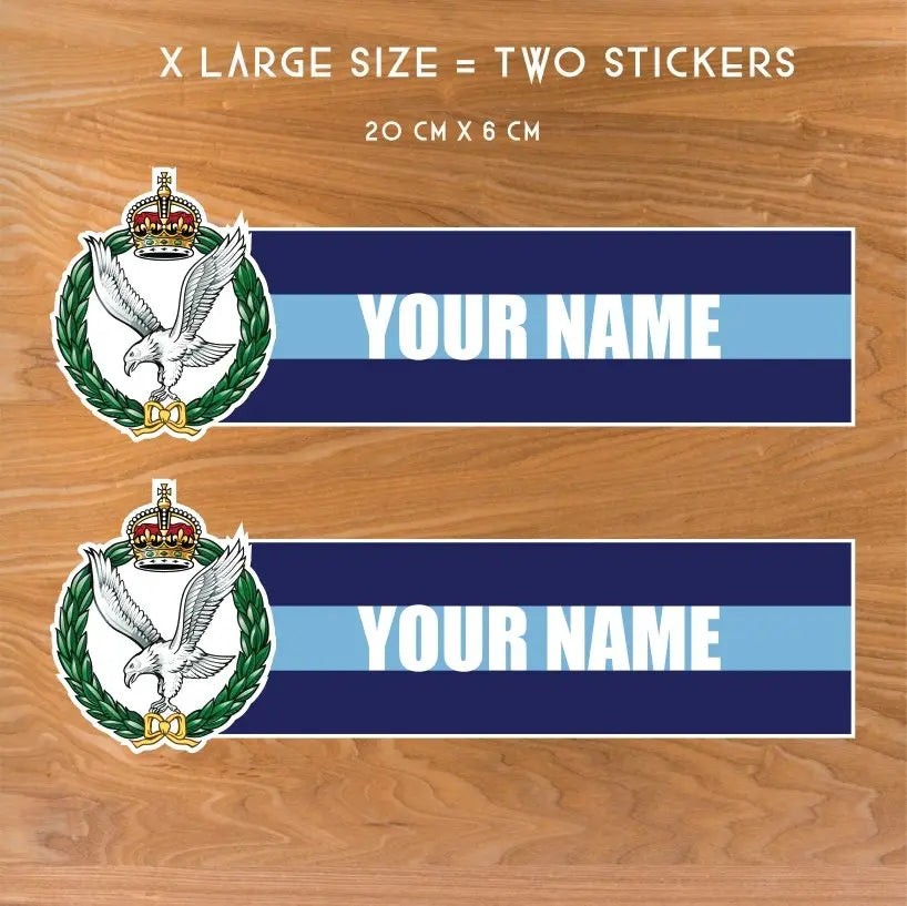 Army Air Corps AAC Waterproof Vinyl Name Stickers - Personalised redplume
