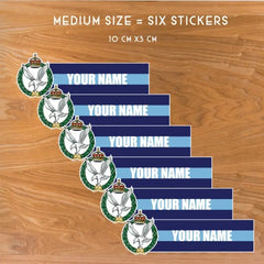 Army Air Corps AAC Waterproof Vinyl Name Stickers - Personalised redplume