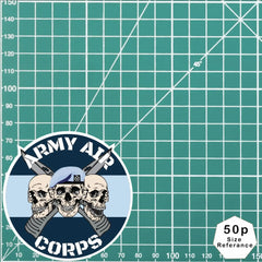 Army Air Corps AAC Waterproof Vinyl Stickers Three Skull Design redplume