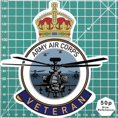 Army Air Corps Apache Veteran UV Laminated Decal redplume