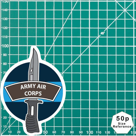 Army Air Corps Vinyl Decal, TRF Colours & Bayonet Design - 10cm redplume