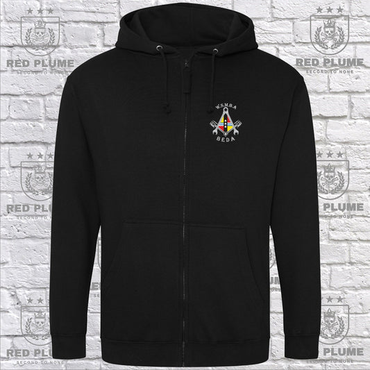BEDA Square and Compass Hoodie or Zoodie redplume