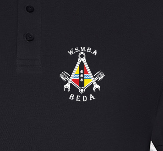 BEDA Square and Compasses Premium Polo Shirt redplume