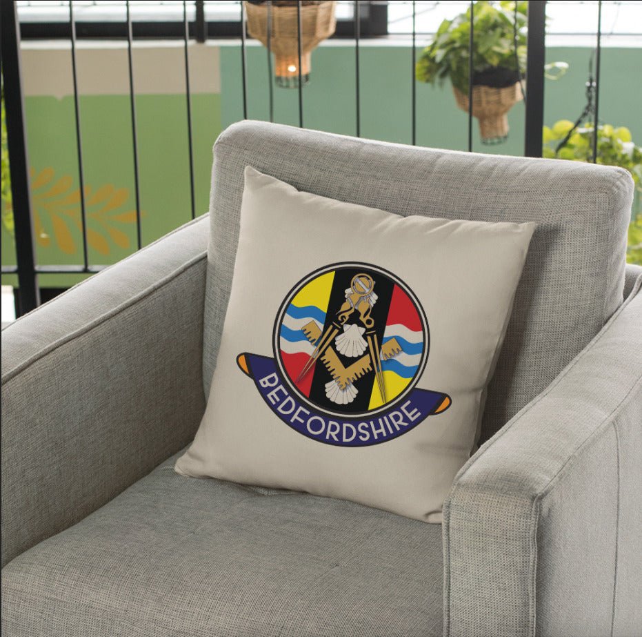 Bedfordshire Freemasons Cushion Cover - Perfect Christmas Gift redplume