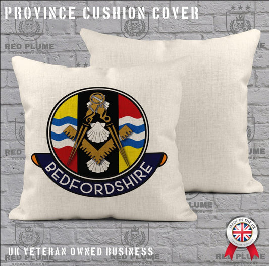 Bedfordshire Freemasons Cushion Cover - Perfect Christmas Gift redplume
