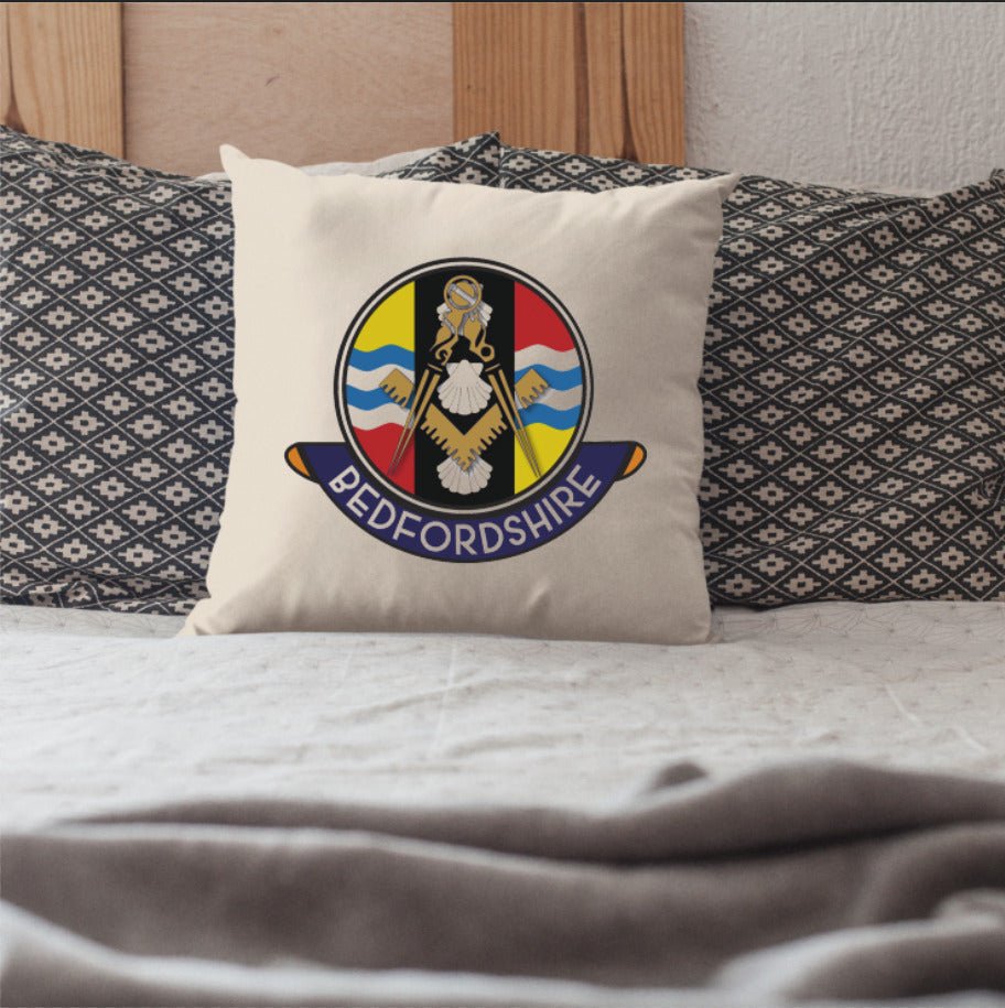 Bedfordshire Freemasons Cushion Cover - Perfect Christmas Gift redplume