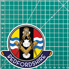 Bedfordshire Masonic Car Sticker | UV Laminated redplume