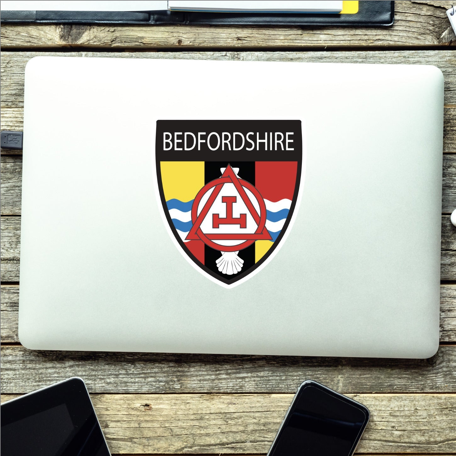 Bedfordshire Masonic Holy Royal Arch Shield Sticker redplume