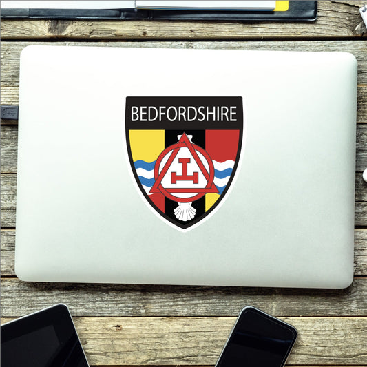 Bedfordshire Masonic Holy Royal Arch Shield Sticker redplume