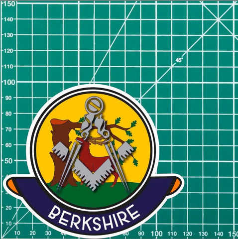 Berkshire Masonic Car Sticker | UV Laminated redplume