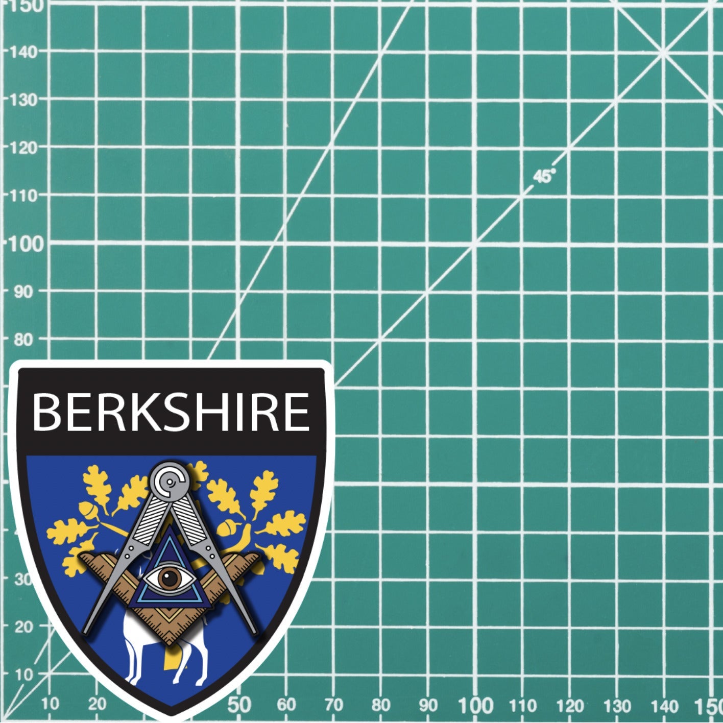 Berkshire Masonic Shield Sticker redplume