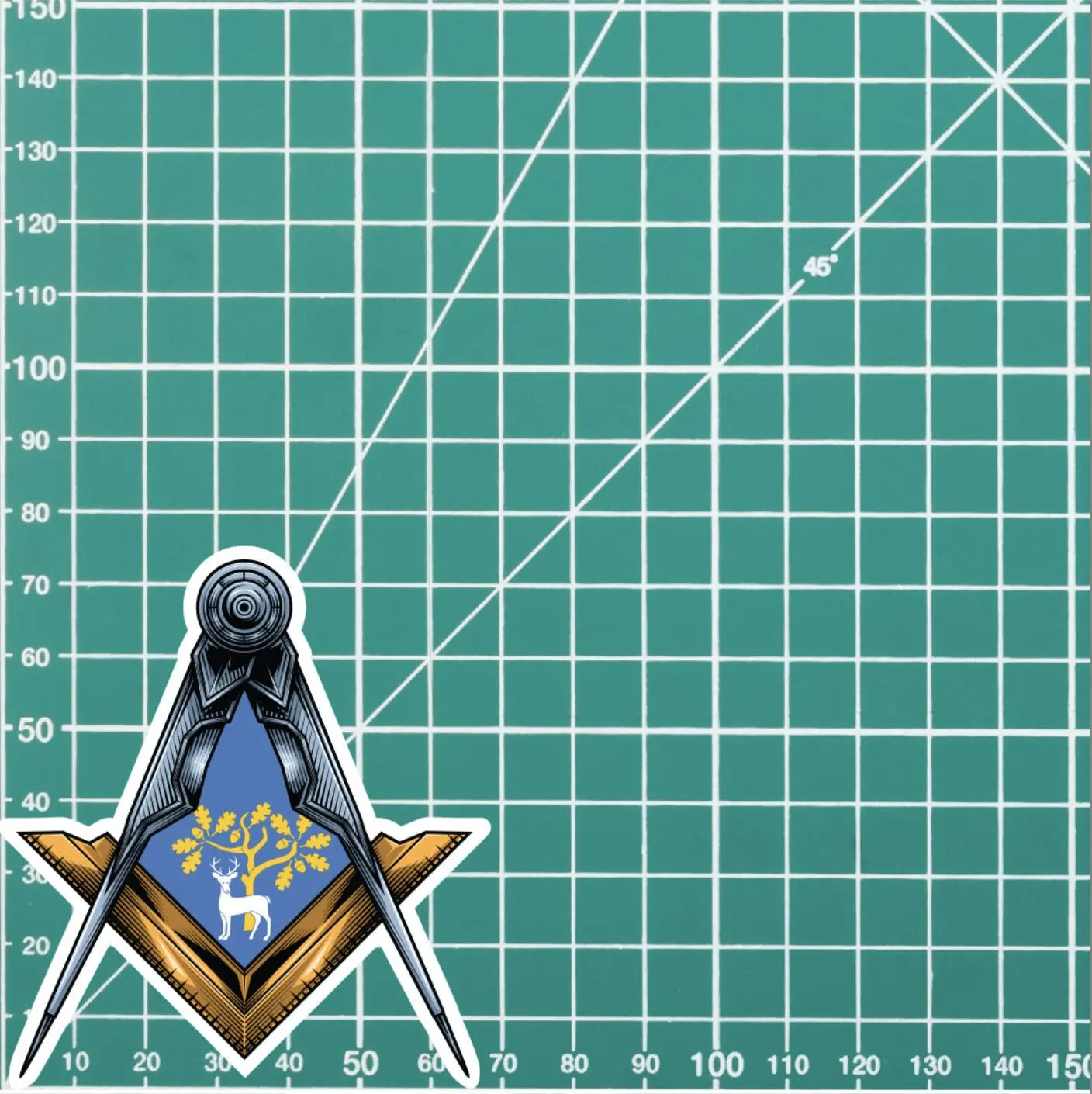 Berkshire Masonic Sticker Square & Compass Union Vinyl Decal redplume