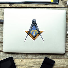 Berkshire Masonic Sticker Square & Compass Union Vinyl Decal redplume