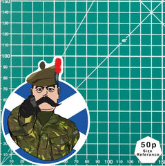 Black Watch Vinyl Waterproof Sticker, Lord Kitchener Design redplume