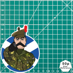 Black Watch Vinyl Waterproof Sticker, Lord Kitchener Design redplume