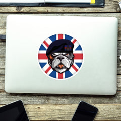 Blues and Royals British Veteran Bulldog Decal - 10cm Vinyl Sticker redplume