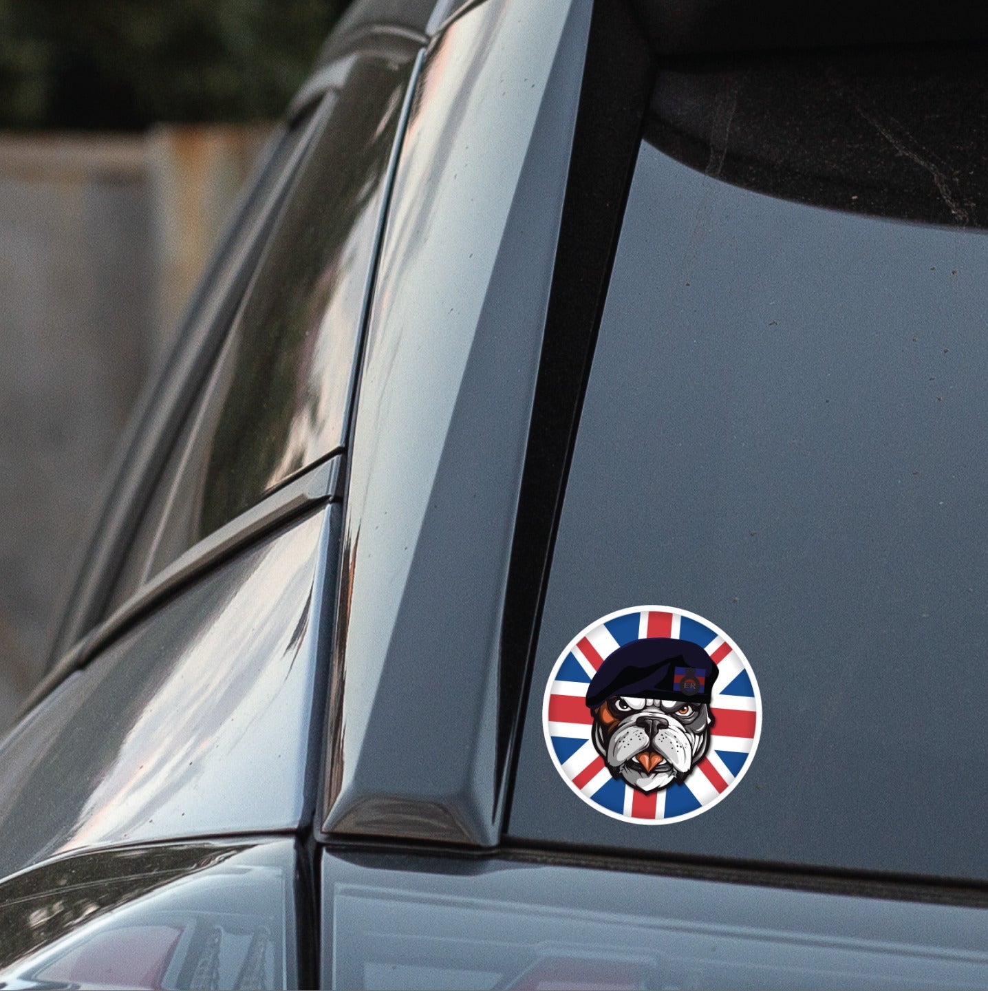 Blues and Royals British Veteran Bulldog Decal - 10cm Vinyl Sticker redplume