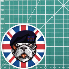 Blues and Royals British Veteran Bulldog Decal - 10cm Vinyl Sticker redplume