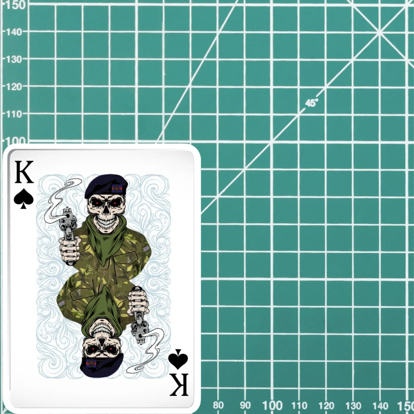 Blues and Royals King of Spades Waterproof Vinyl Sticker/Decal 10cm redplume
